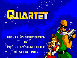 Quartet title screen for Sega Master System